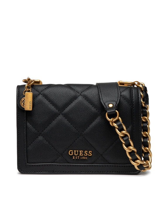 Guess Guess Τσάντα Abey Crossbody Flap HWQB85 58210 Μαύρο