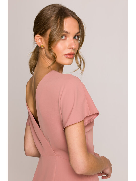 Stylove Stylove Večerní šaty S398 Růžová Premium Fit