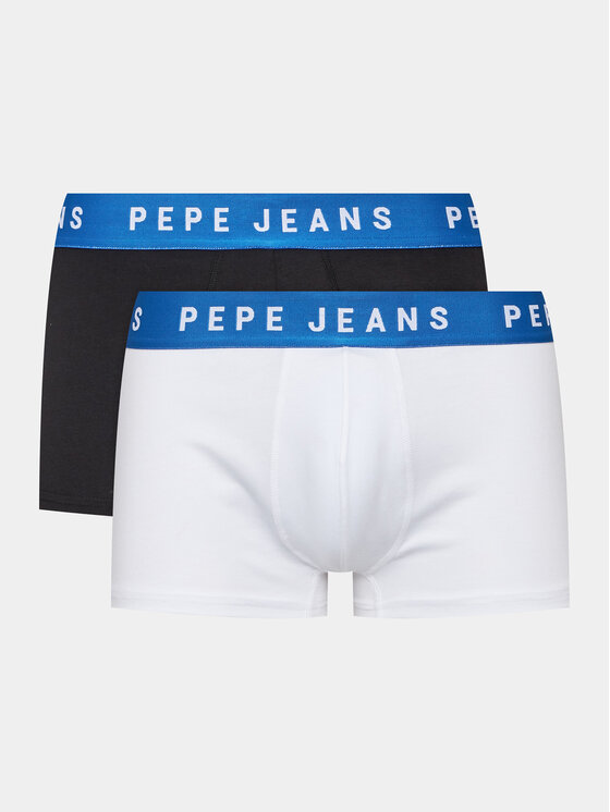 pepe jeans lot de 2 boxers logo tk lr 2p pmu10963 blanc