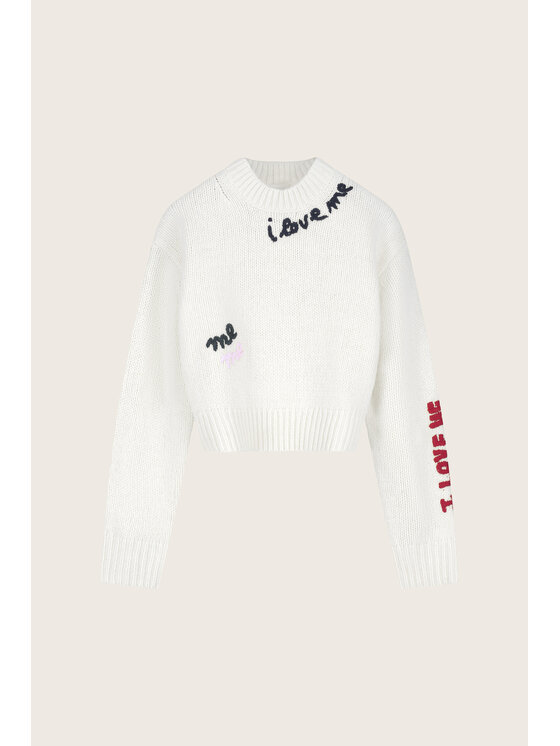 Fabienne Chapot Fabienne Chapot Sweter 6903-1607-175 Biały Regular Fit