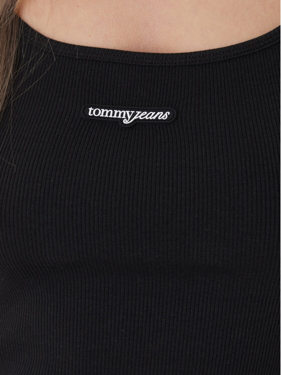 Tommy Jeans Tommy Jeans Τοπ DW0DW22278 Μαύρο Slim Fit