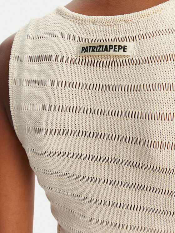 Patrizia Pepe Patrizia Pepe Kootud kleit 2A2916/K260-B823 Beež Regular Fit