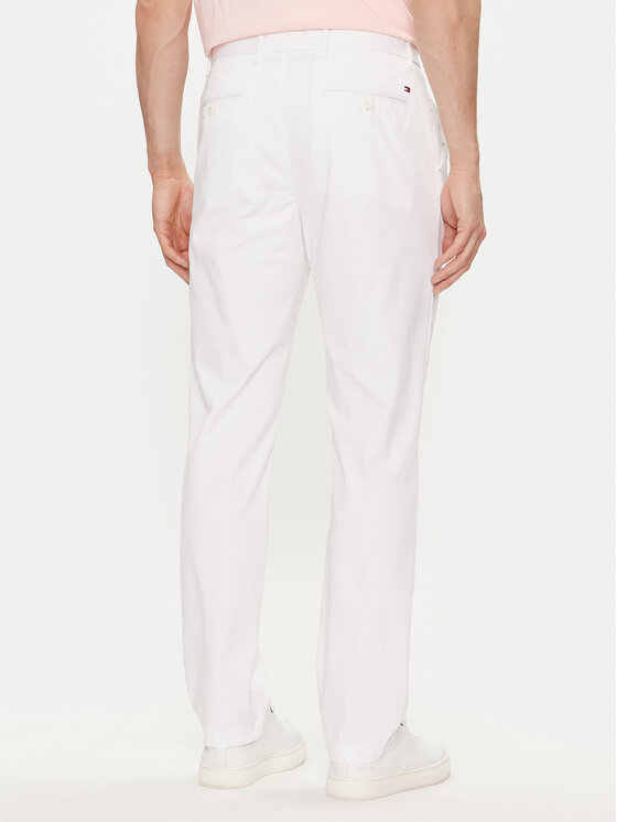 Tommy Hilfiger Tommy Hilfiger Pantaloni chino Denton MW0MW25964 Alb Straight Fit