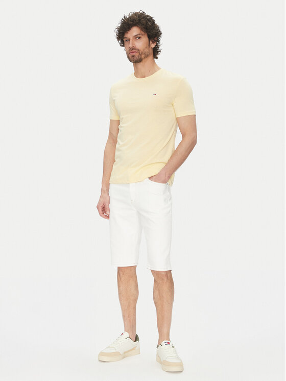 Tommy Jeans Tommy Jeans T-shirt DM0DM20363 Žuta Slim Fit