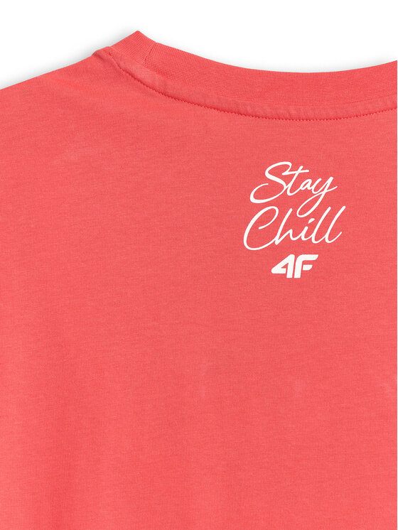 4F 4F T-Shirt SUMMER CODE Koralowy Regular Fit