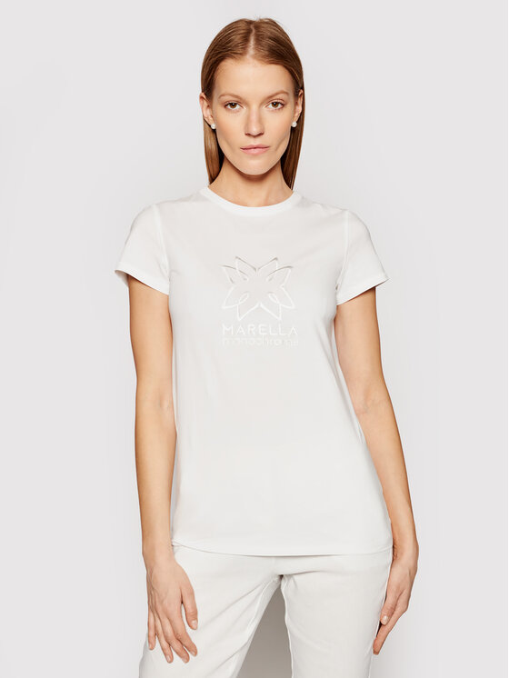 Marella Тишърт Cuba 39710315 Бял Regular Fit