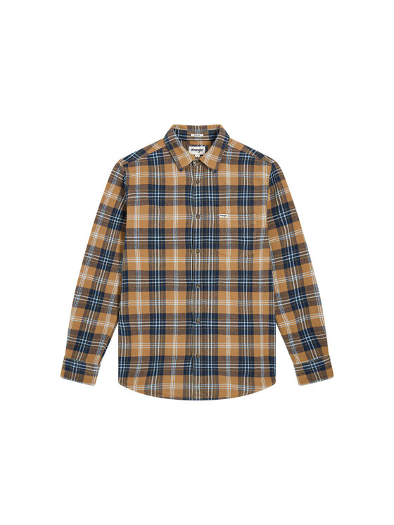 Wrangler Wrangler Koszula 112357225 Żółty Regular Fit