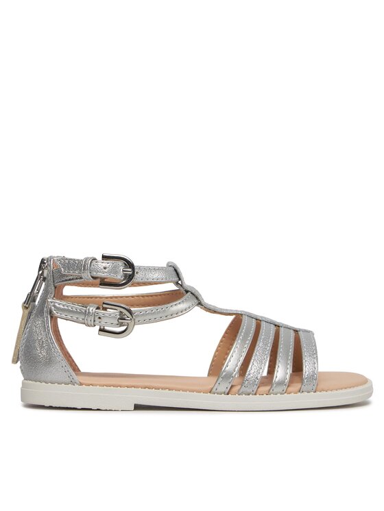 Geox Geox Sandály J Sandal Karly Girl J7235D 0QDAJ C1007 S Stříbrná