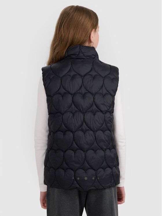 4F 4F Kamizelka OUTERWEAR Czarny Oversize