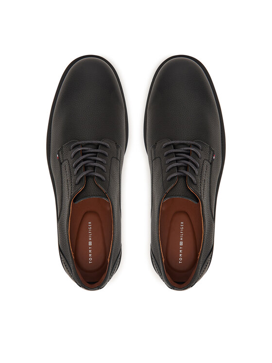 Tommy Hilfiger Tommy Hilfiger Cipele Lth Mix Dress Hilfiger Shoe FM0FM06086 Crna