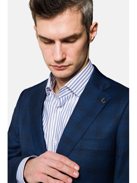 Lancerto Lancerto Garnitur GA073222000004 Granatowy Slim Fit