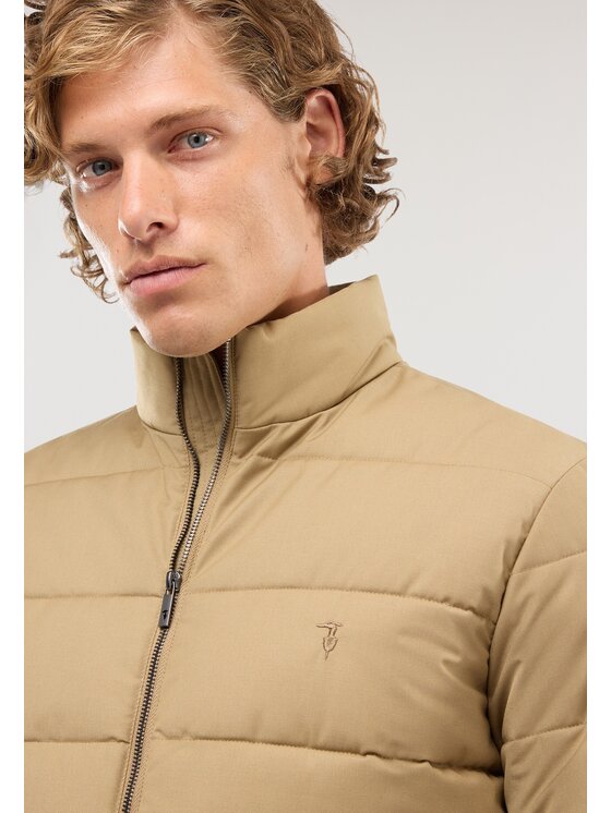 Trussardi Trussardi Płaszcz zimowy 8006M000032N041 Kremowy Regular Fit