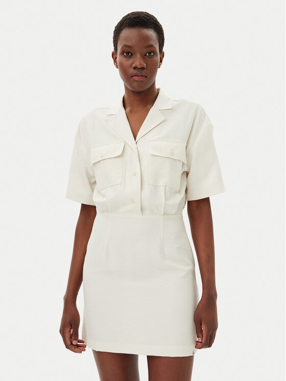 Calvin Klein Jeans Calvin Klein Jeans Hemdkleid J20J225297 Beige Regular Fit