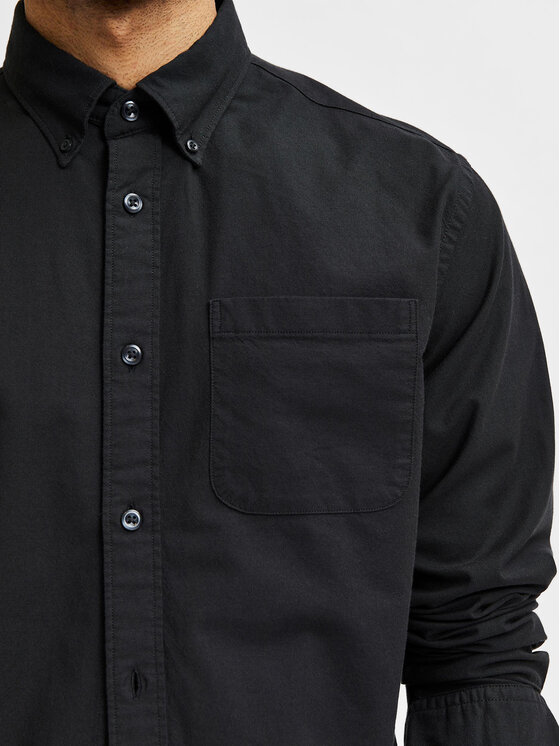Selected Homme Selected Homme Πουκάμισο Rick 16077359 Μαύρο Regular Fit