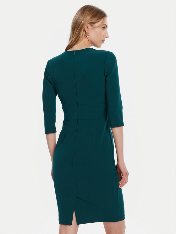 Rinascimento Rinascimento Koktel haljina CFC0126151003 Zelena Slim Fit