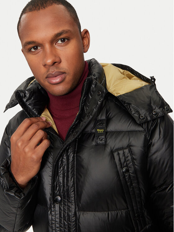 Blauer Blauer Kurtka puchowa 24WBLUK03323 Czarny Regular Fit