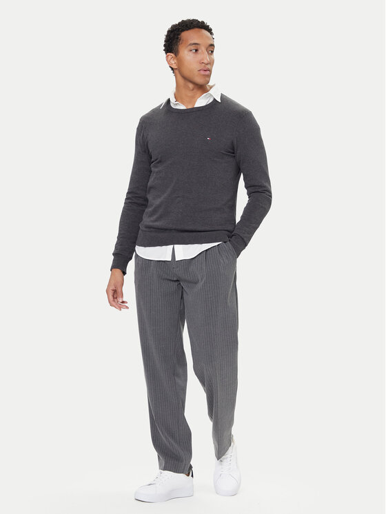 Tommy Hilfiger Tommy Hilfiger Svetr Essential Ssnl MW0MW39999 Šedá Regular Fit