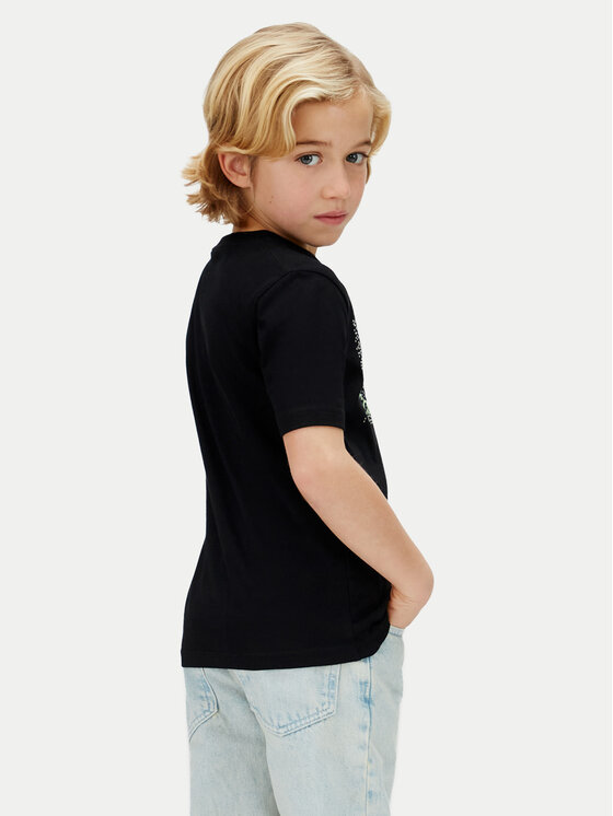 Calvin Klein Jeans Calvin Klein Jeans T-Shirt Perforation LVCKSJA04B Černá Regular Fit