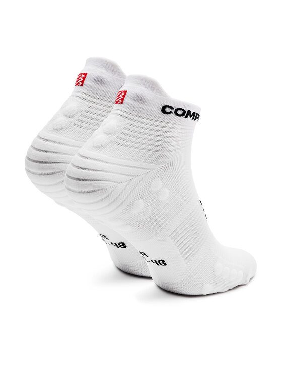 Compressport Compressport Zemās zeķes unisex Pro Racing Socks V4.0 Run Low XU00047B Balts