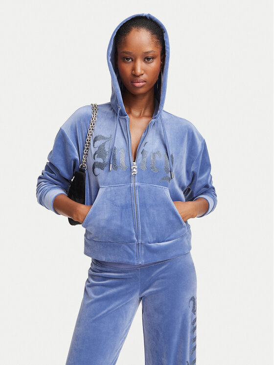 Juicy Couture Juicy Couture Džemperis Old Gothic JCWAS226333 Mėlyna Slim Fit