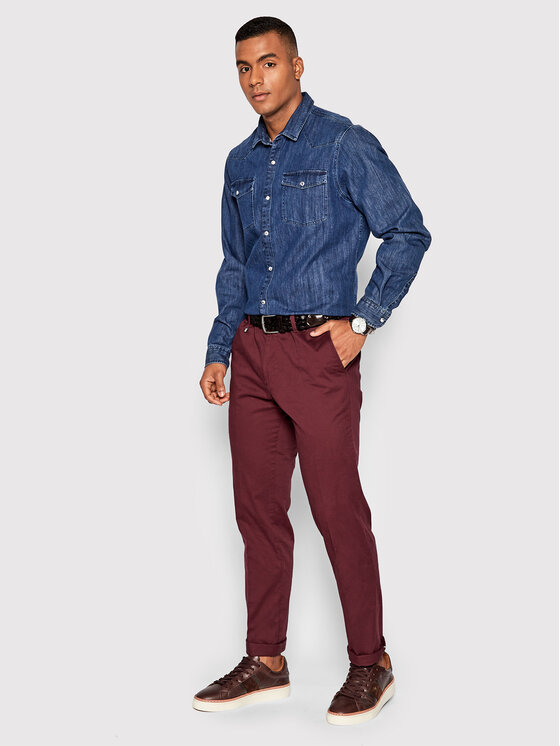 Pantaloni chino C-Genius-W-222 50473548 Bordeaux