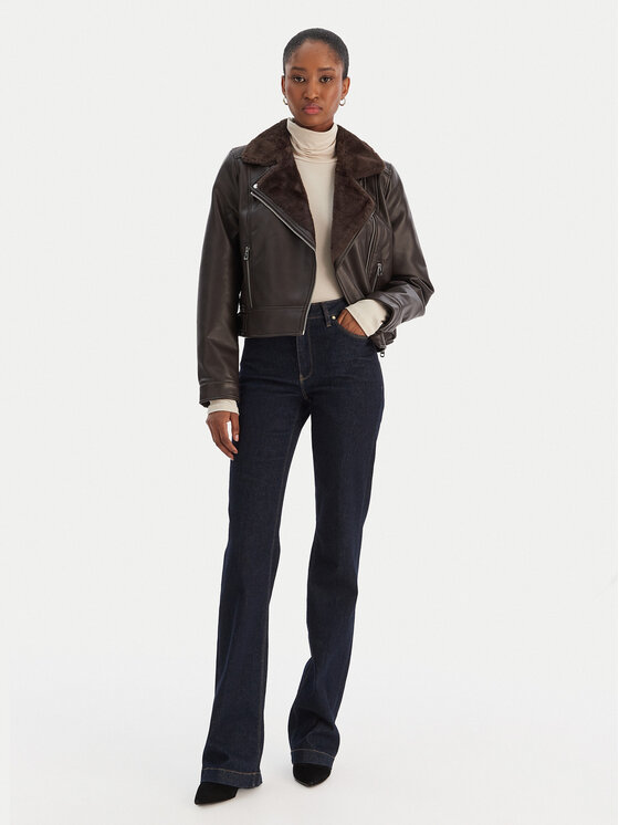 Vero Moda Vero Moda Kurtka z imitacji skóry Hailey 10250405 Brązowy Regular Fit