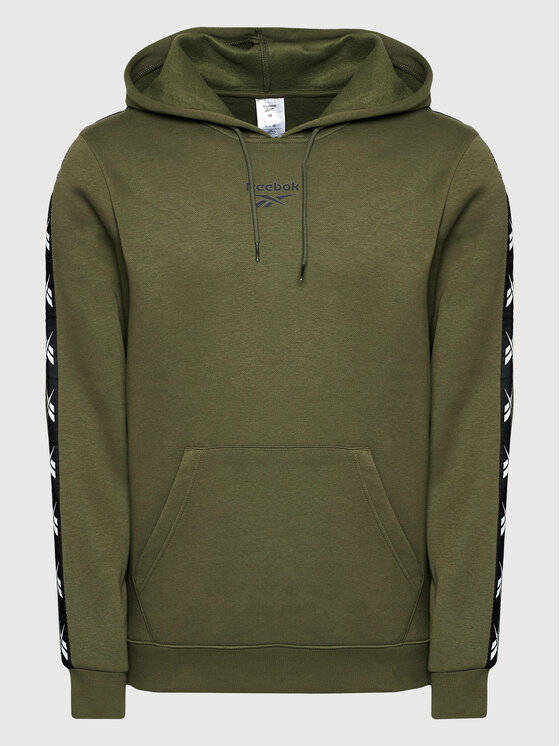 Reebok Reebok Світшот Training Essentials Tape GQ4213 Зелений Regular Fit