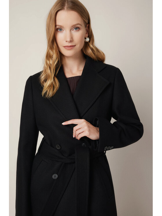 Lancerto Lancerto Płaszcz Lunaris PC073225000006 Czarny Regular Fit