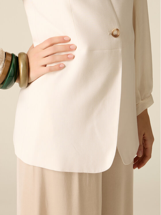 Oltre Oltre Gilet L012R200082N021 Bianco Regular Fit
