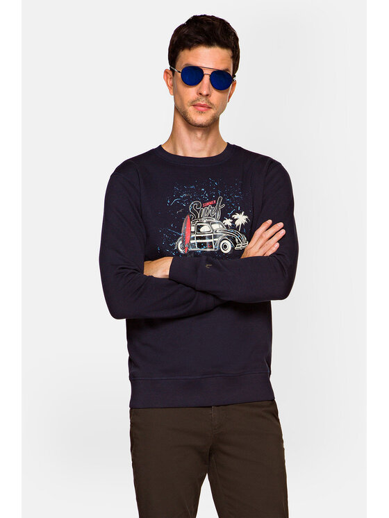 Lancerto Lancerto Bluza Bowen Granatowy Regular Fit
