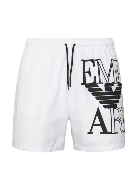 Emporio Armani Emporio Armani Plaukimo šortai EM000583 AF20434 U0002 Balta Regular Fit