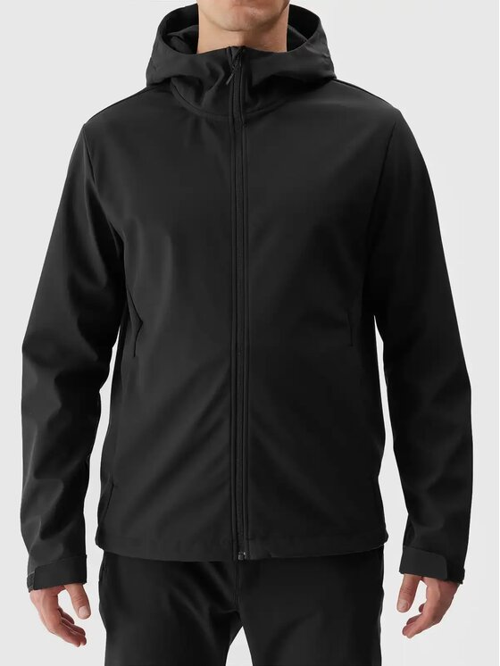 4F 4F Giacca softshell 4FWAW24TSOFM283-20S Nero Regular Fit