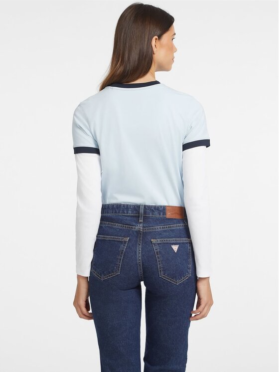 Guess Jeans Guess Jeans T-Shirt 165655 Niebieski Classic Fit