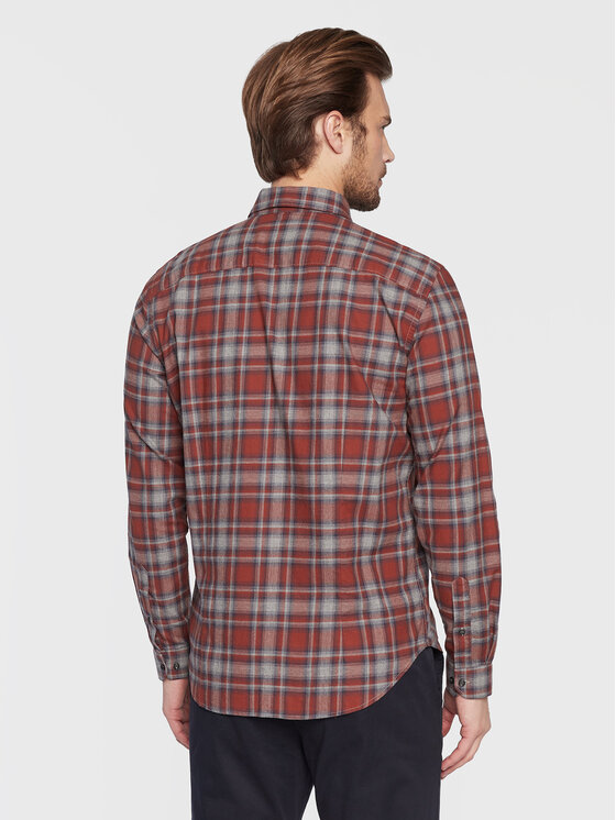 Sisley Sisley Košeľa 5MQWSQ01A Červená Regular Fit