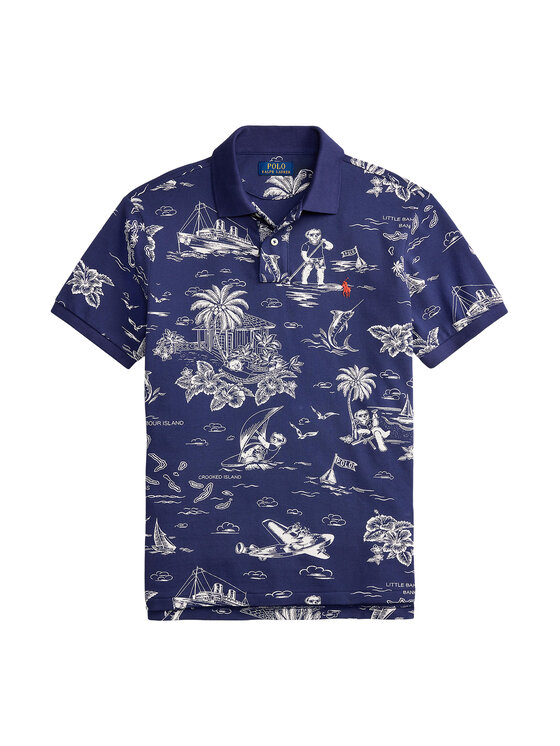 Polo Ralph Lauren Polo Ralph Lauren Polokošeľa 710B13971001 Tmavomodrá Slim Fit