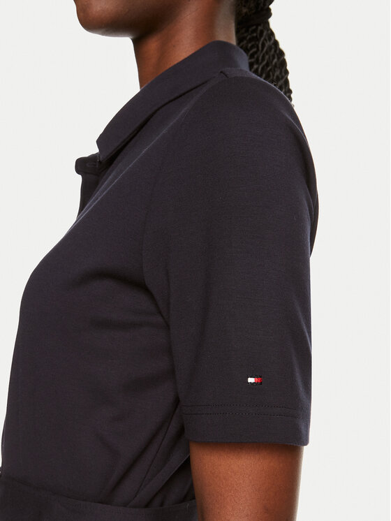 Tommy Hilfiger Tommy Hilfiger Srajčna obleka WW0WW43007 Mornarsko modra Regular Fit