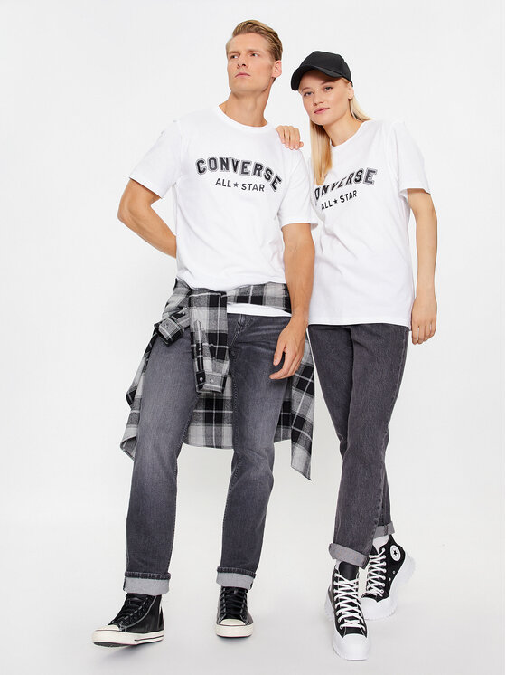 Converse Converse T-särk Classic Fit All Star Center Front Tee 10024566-A04 Valge Regular Fit