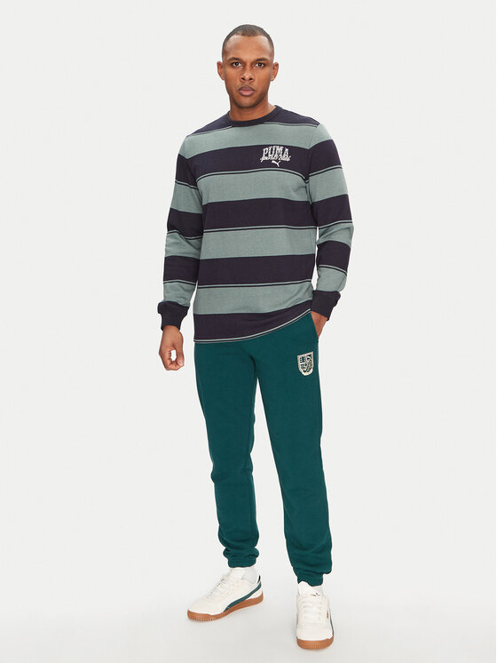 Puma Puma Bluza Class Striped 684647 Zielony Regular Fit