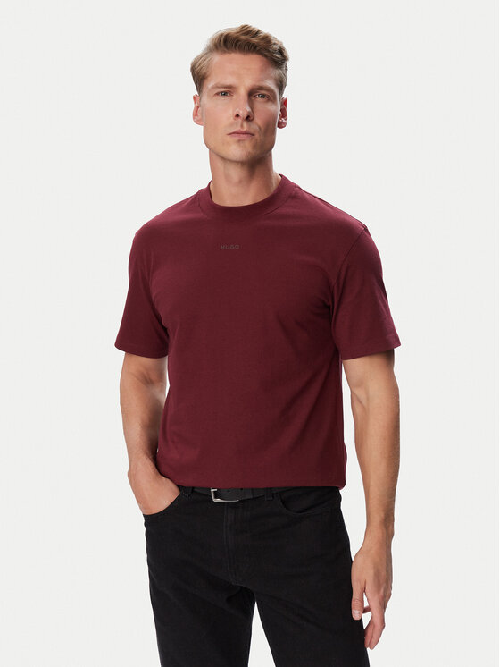HUGO HUGO Majica Dapolino 50488330 Bordo rdeča Relaxed Fit