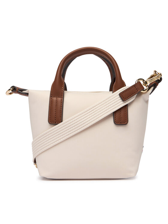 Tommy Hilfiger Tommy Hilfiger Дамска чанта Popette Micro Tote AW0AW18368 Екрю