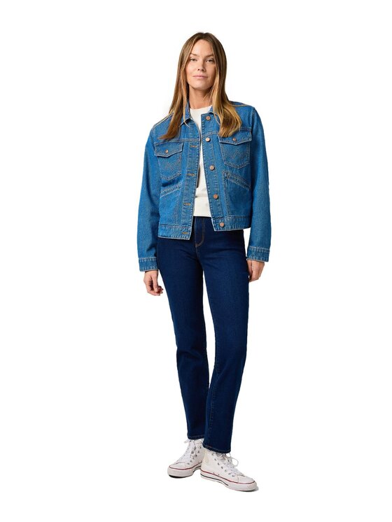 Wrangler Wrangler Jeansy 112362356 Granatowy Straight Fit