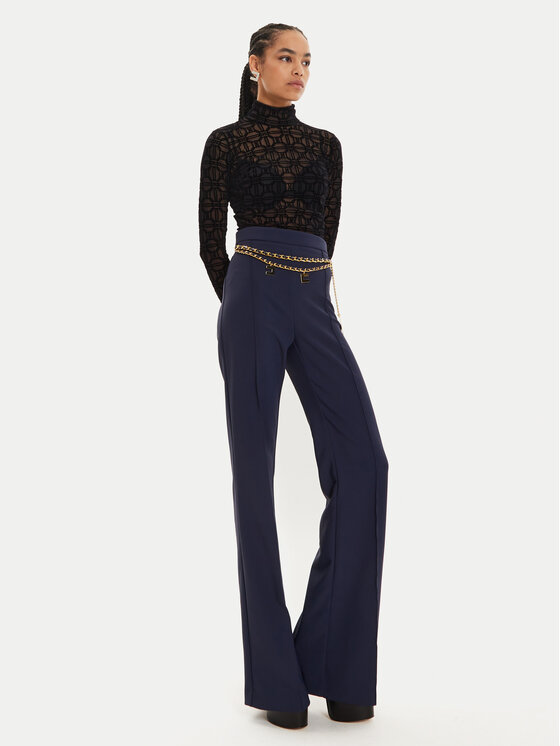 Elisabetta Franchi Elisabetta Franchi Pantaloni di tessuto PA-T35-46E2-V390 Blu scuro Regular Fit