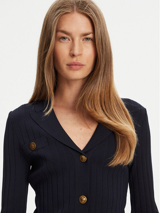 Guess Guess Strickjacke W5YR11 Z0130 Dunkelblau Regular Fit