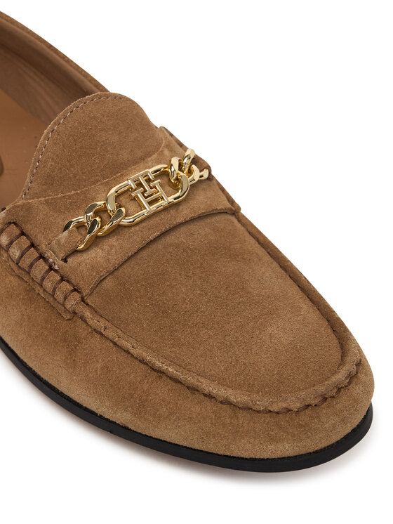 Tommy Hilfiger Tommy Hilfiger Mocasini Th Chain Suede Loafer FW0FW09327 Maro