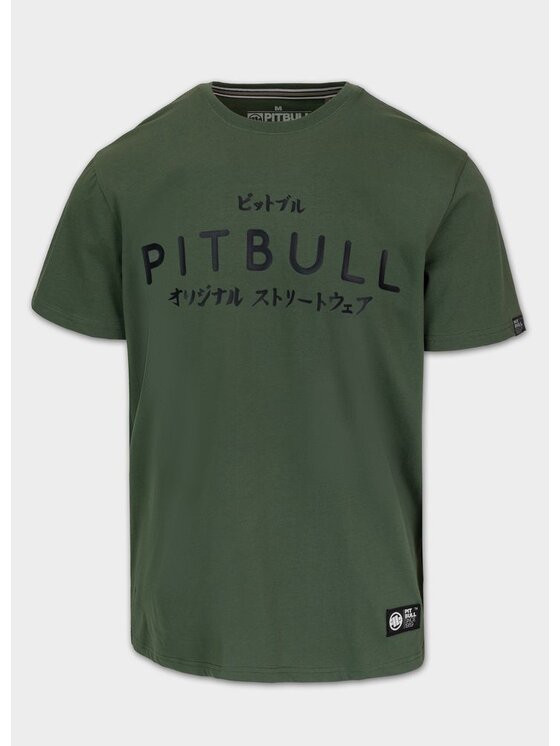 PITBULL PITBULL T-Shirt Koszulka męska MT. FUJI 3XL Zielony Regular Fit