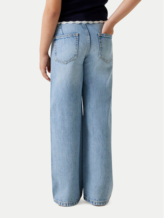 Guess Guess Jeans hlače J6GA07 D45E0 Modra Wide Leg