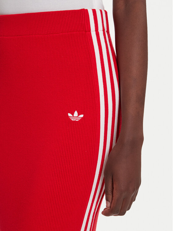 adidas adidas Bleistiftrock adicolor Knit 3-Stripes JW2660 Rot Regular Fit