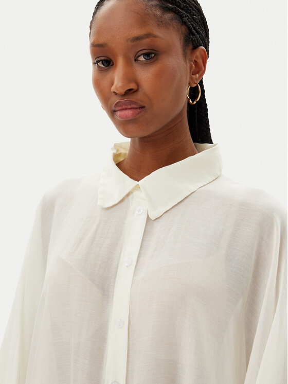 Kontatto Kontatto Camicia B3003C E25B2C.11 Écru Relaxed Fit
