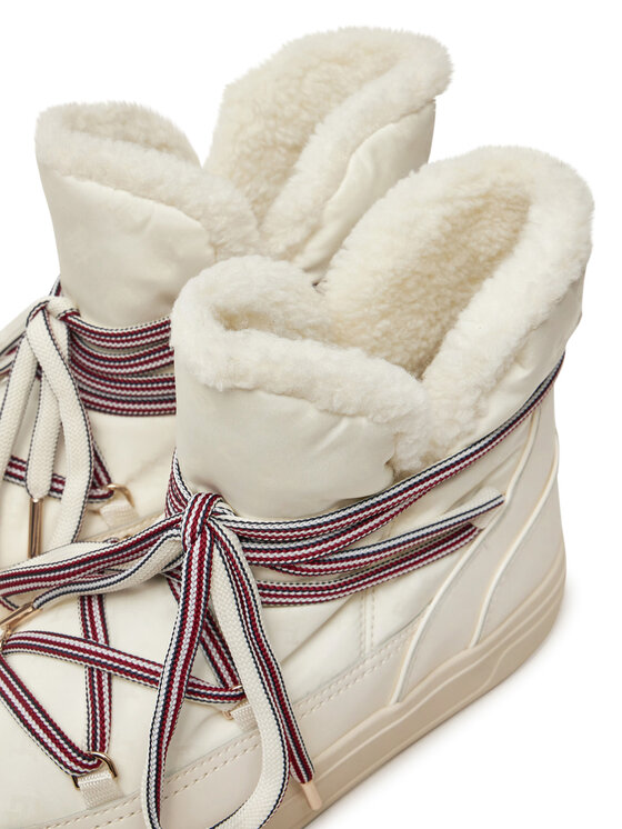 Tommy Hilfiger Tommy Hilfiger Hótaposó Snowboot Monogram Faux Fur FW0FW08389 Bézs