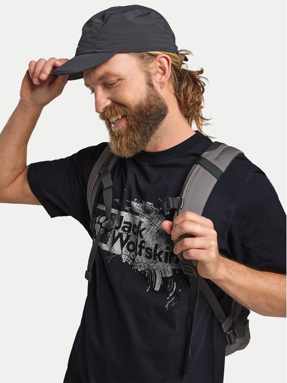 Jack Wolfskin Jack Wolfskin T-shirt Brand T A64116 Blu scuro Regular Fit